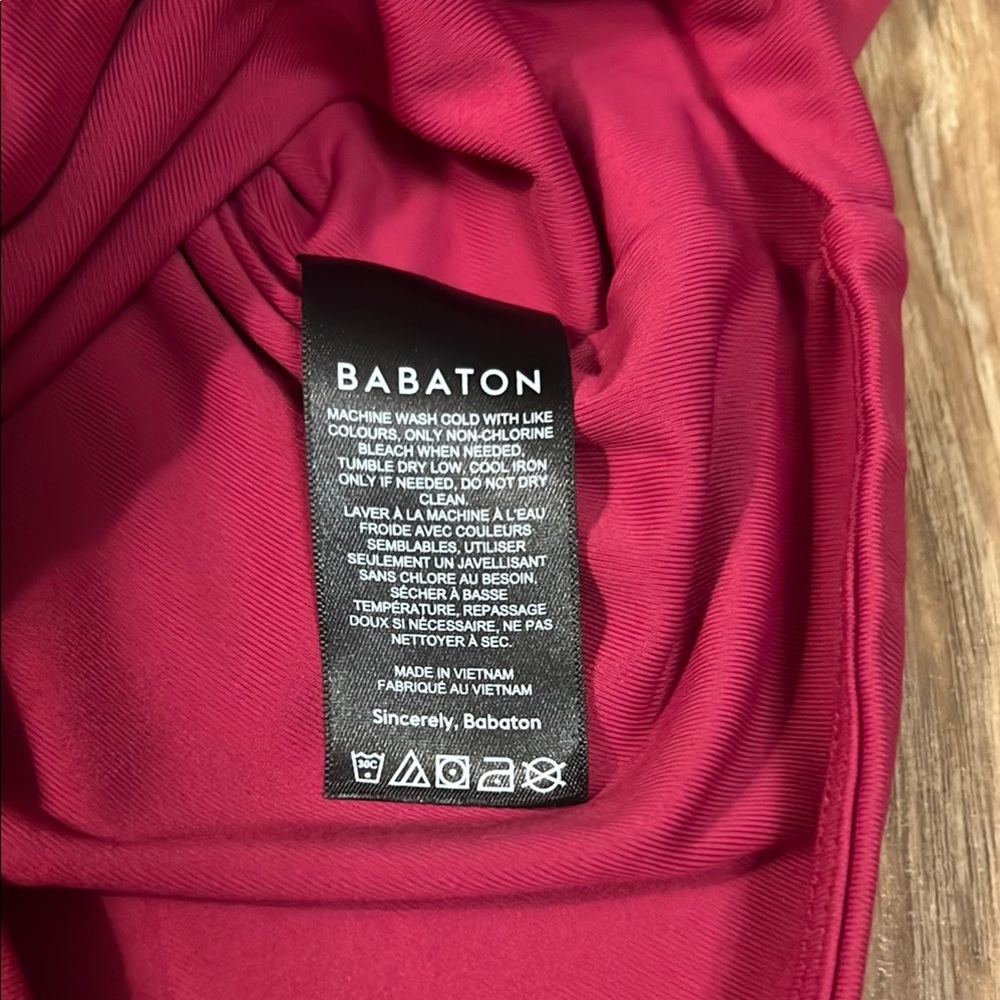 Babaton Raspberry Pink Notched Collar Crop Top - Picture 4 of 5